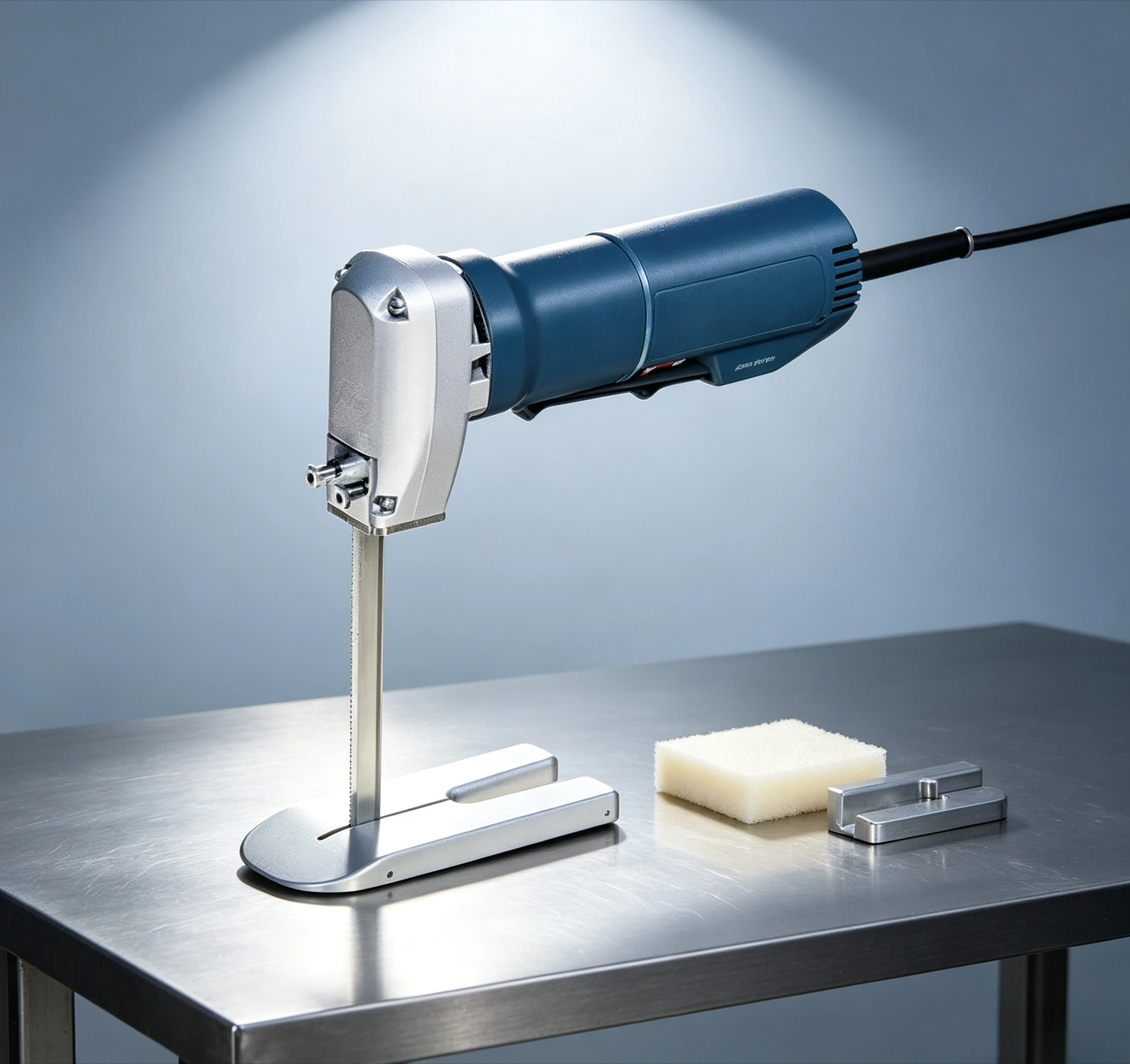 GSG300 Latex & Sponge Cutting Machine, Frame Guide Rail Saw Blade Foam Cutter for Latex Sponge Cutting