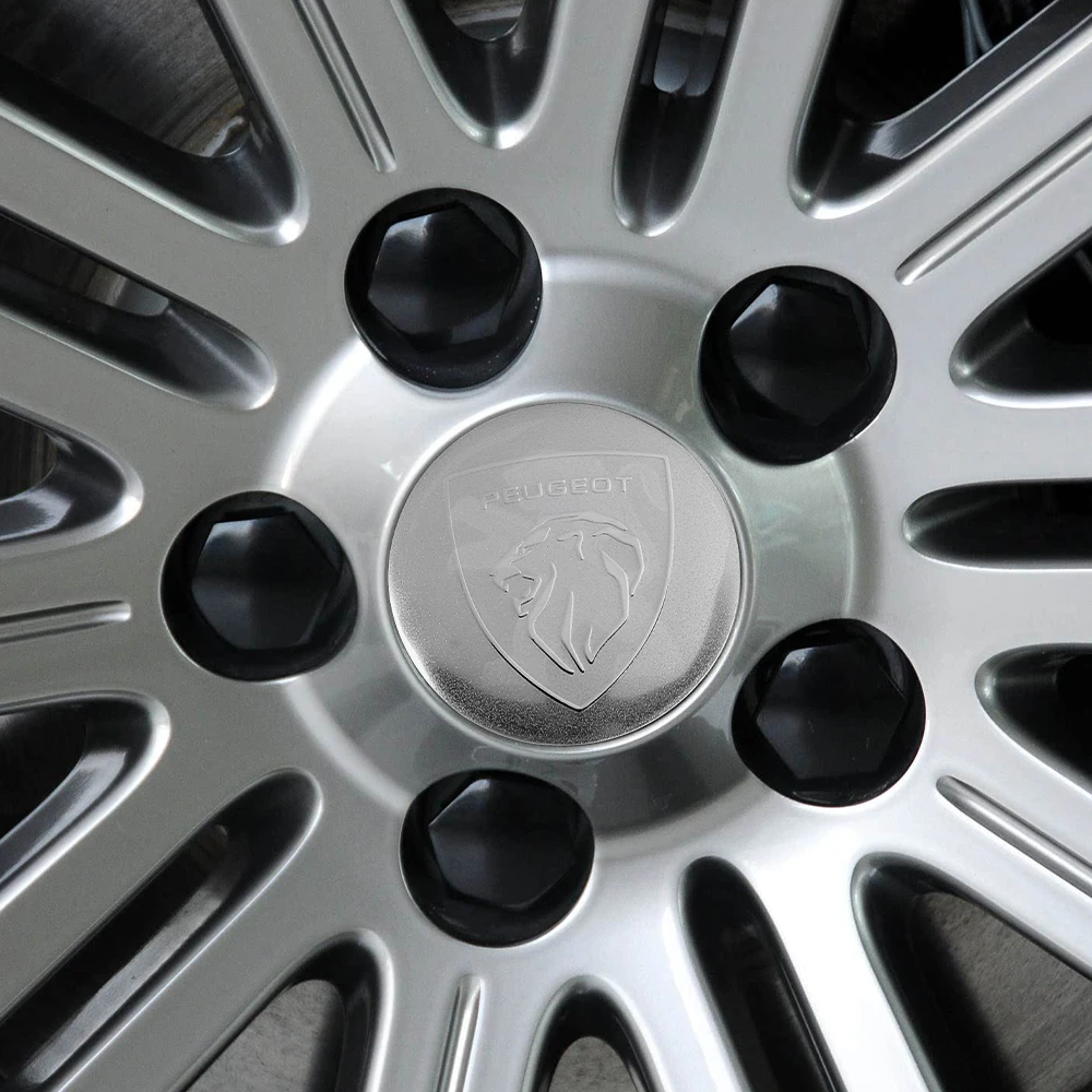 56/60/65mm Car Wheel Center Hub Caps Cover Rim Stickers Accessories For Peugeot 206 207 208 306 307 308 406 407 Rifter 3008 5008 view 4