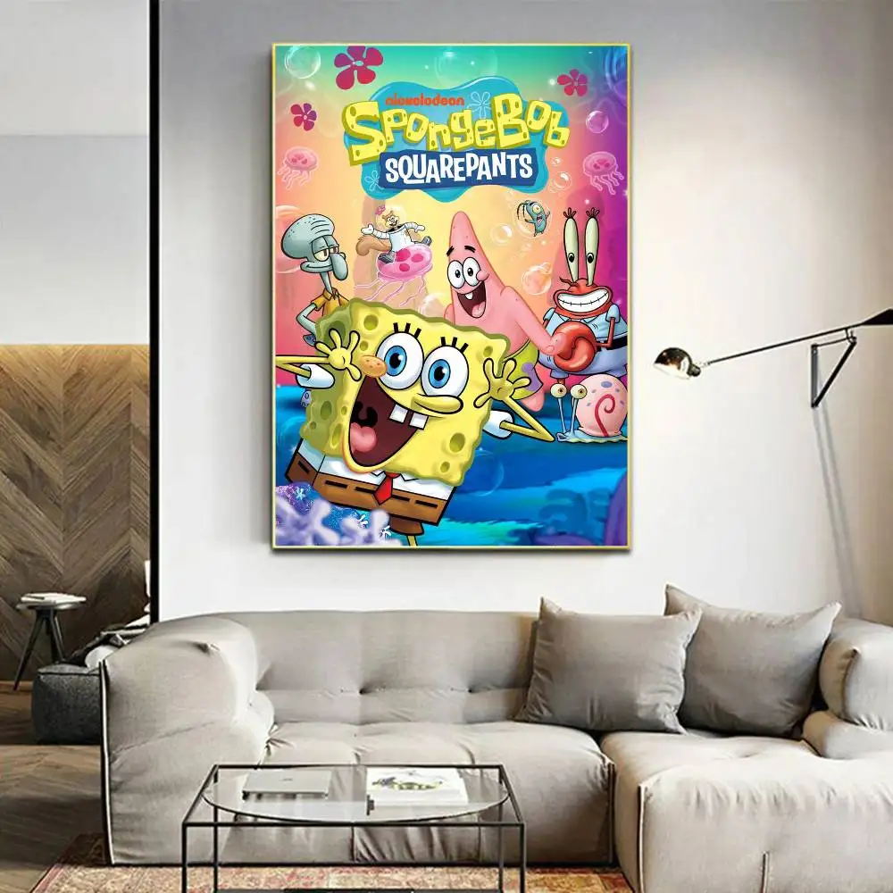 Classic Cartoon S-spongebob Classic Movie Posters HD Quality Poster Wall Art Painting Study Nordic Home Decor