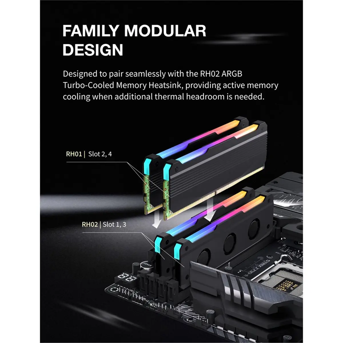 5V 3PIN ARGB RAM Heatsink DDR4 DDR5 Memory Heat Sink with Thermal Silicone Pad for Desktop Computer PC Memory Black