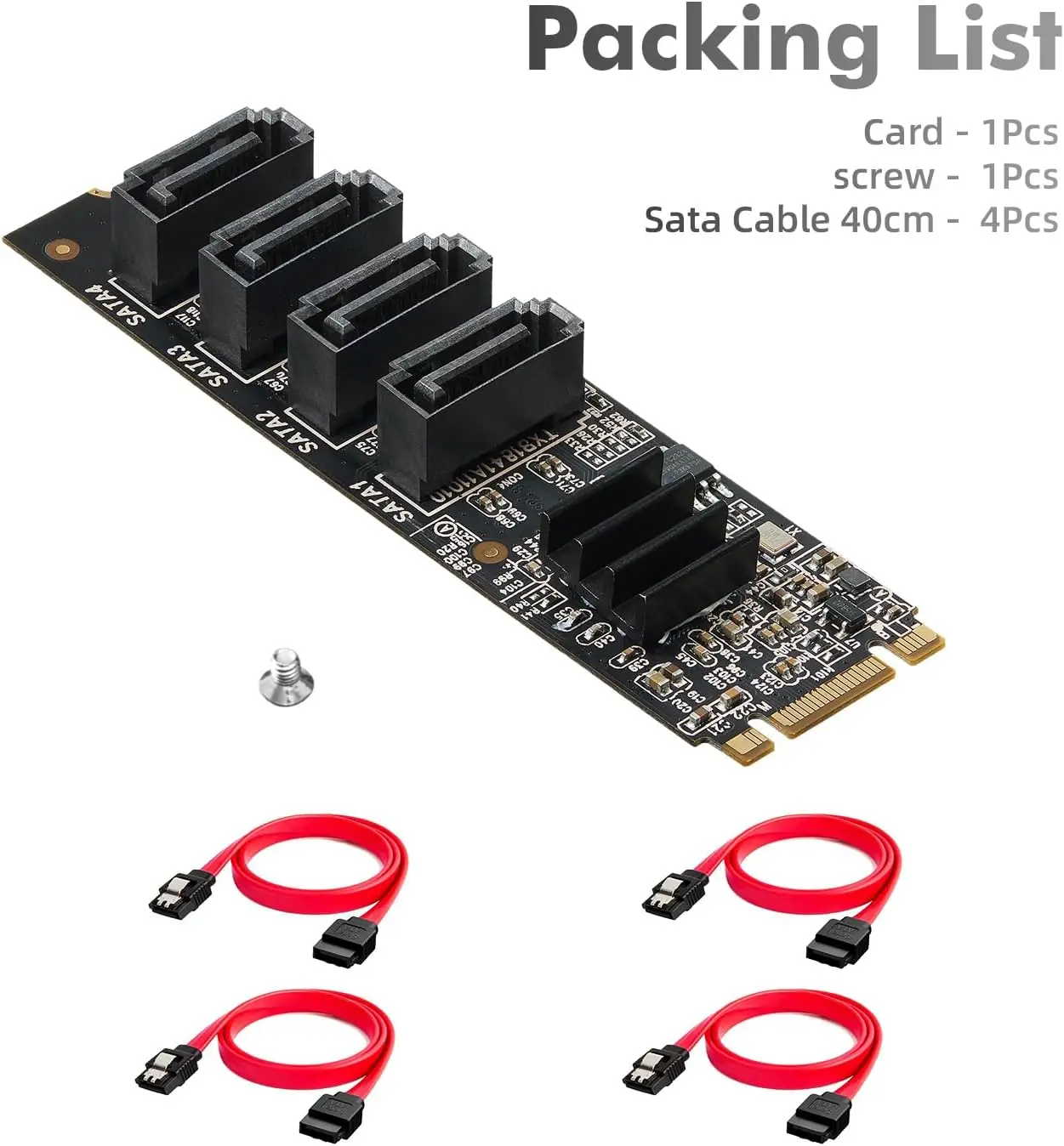 JoniSerl NGFF NVME M-Key PCI Express a SATA 3,0 6Gbps 5 puertos adaptador convertidor tarjeta de extensión de disco duro JMB585 2280
