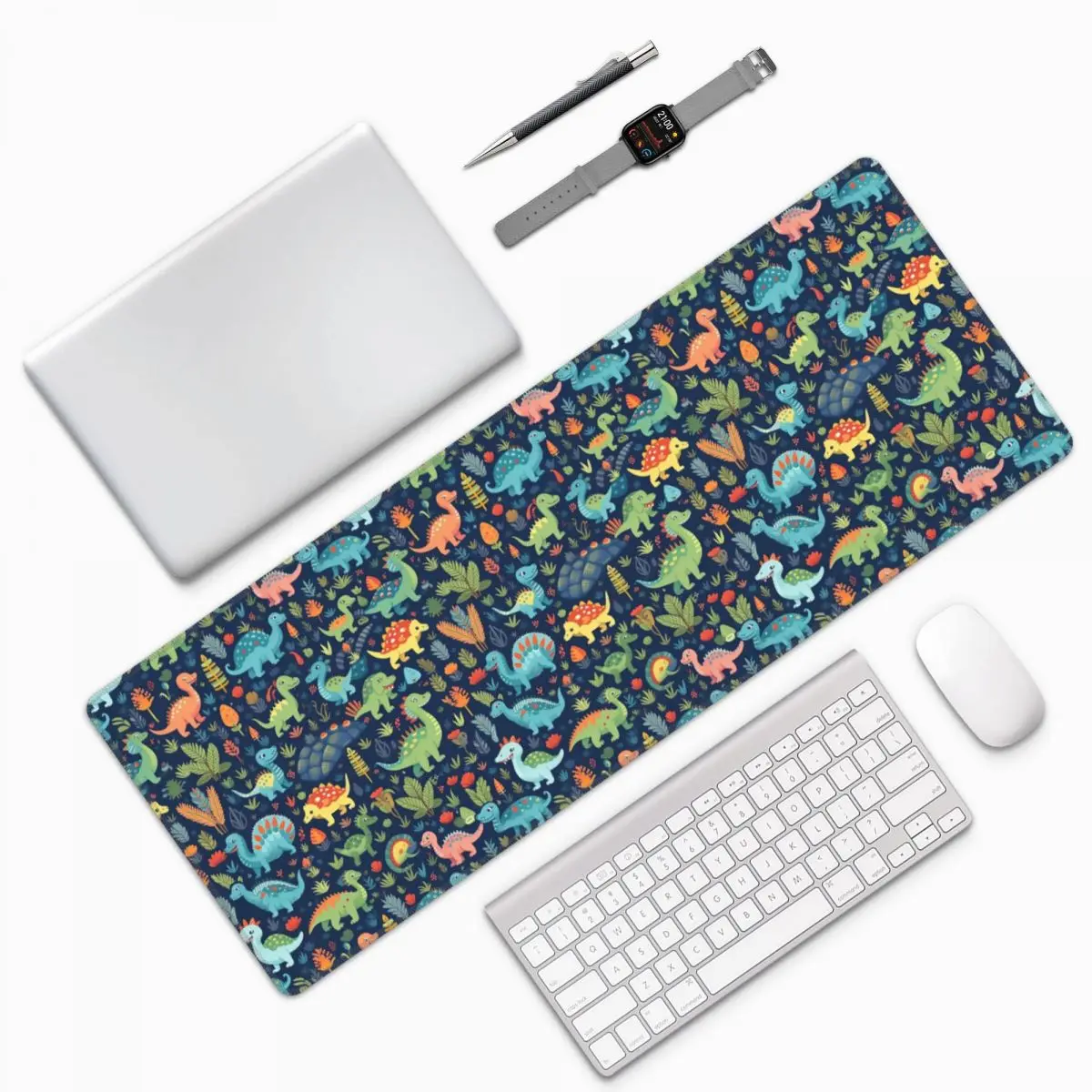 Cartoon Cute Dinosaur Pattern Large Mouse Pad Computer Keyboard Mouse Mat Gamer PC Laptop Desk Mat Office Accessories Table Mats