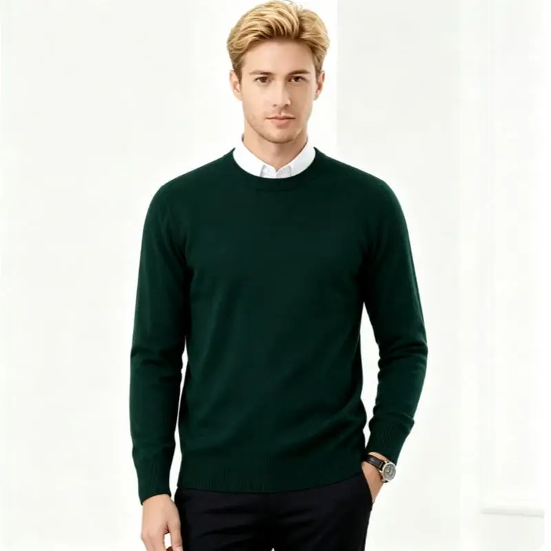2026 Kaschmirpullover mit Rundhalsausschnitt, Herren Oversize-Strickoberteil, M-3XL, Herbst-Winter, Neues Koreanisches Casual-Oberteil für Männer – Detail 10