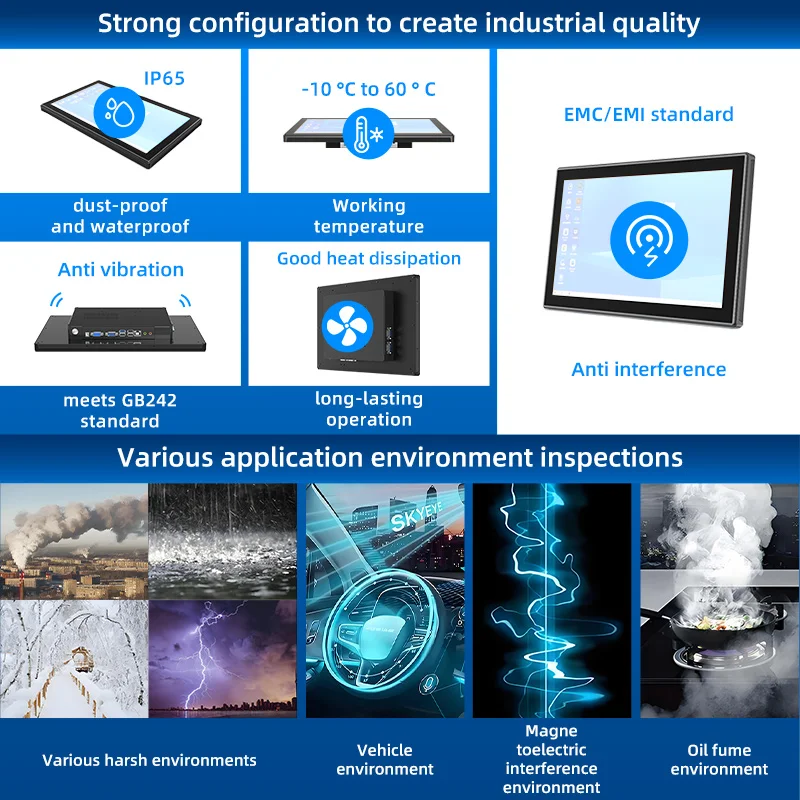 15 Inch Open Frame Touch Screen Monitor Industrial Panel PC All in one Industrial Computer