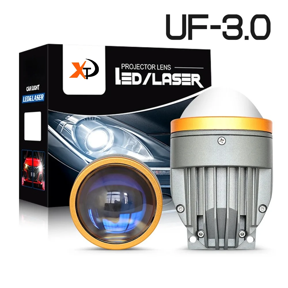 

110W LED Lights Fog Lamp Bi-Beam Laser Projector Super Bright Waterproof Tri-Color Lens 2/3 Inch Dual Beam Car Accessories