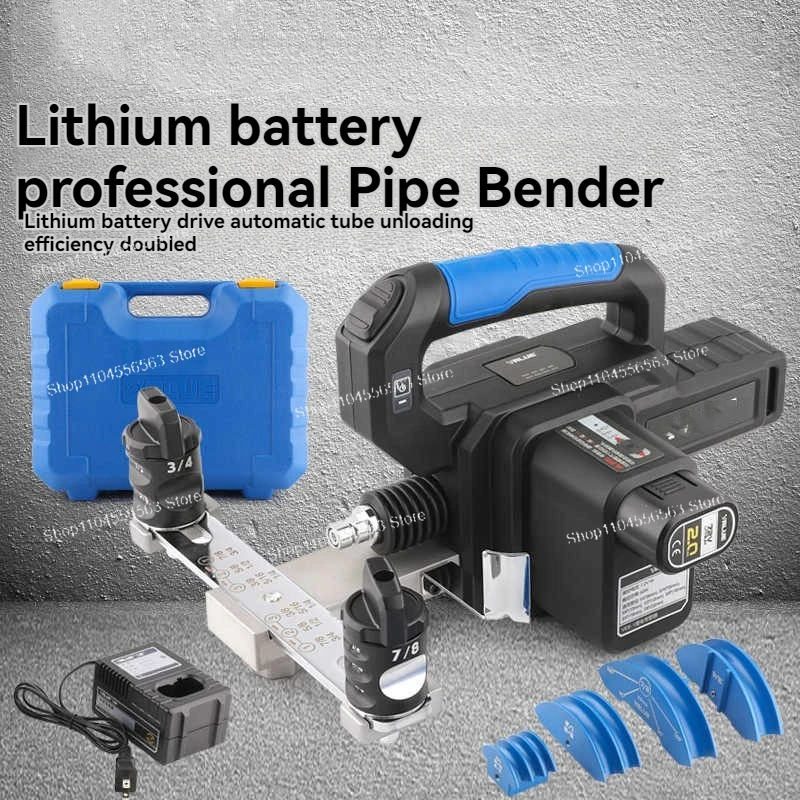 VEB-1 Lithium Battery Electric Tube Bender 6-22mm Copper Pipe Bending Tool for Air Conditioner Refrigerator AC Repair