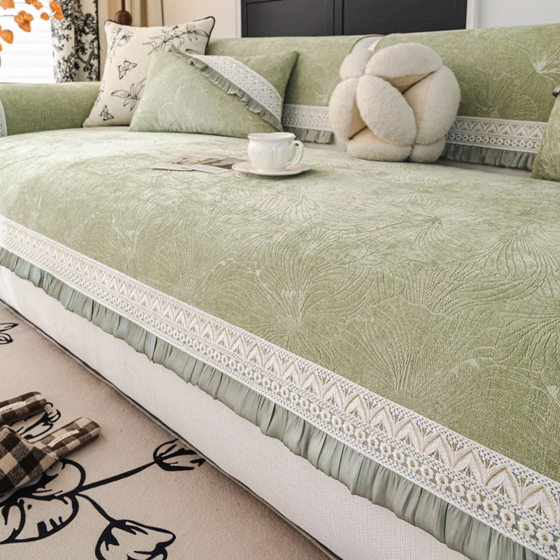 

New 2025 Cr Sle Sofa Cuion Four Seasons Universal Anti-Slip High-End Sensation Pad Sofa Cover Cloth