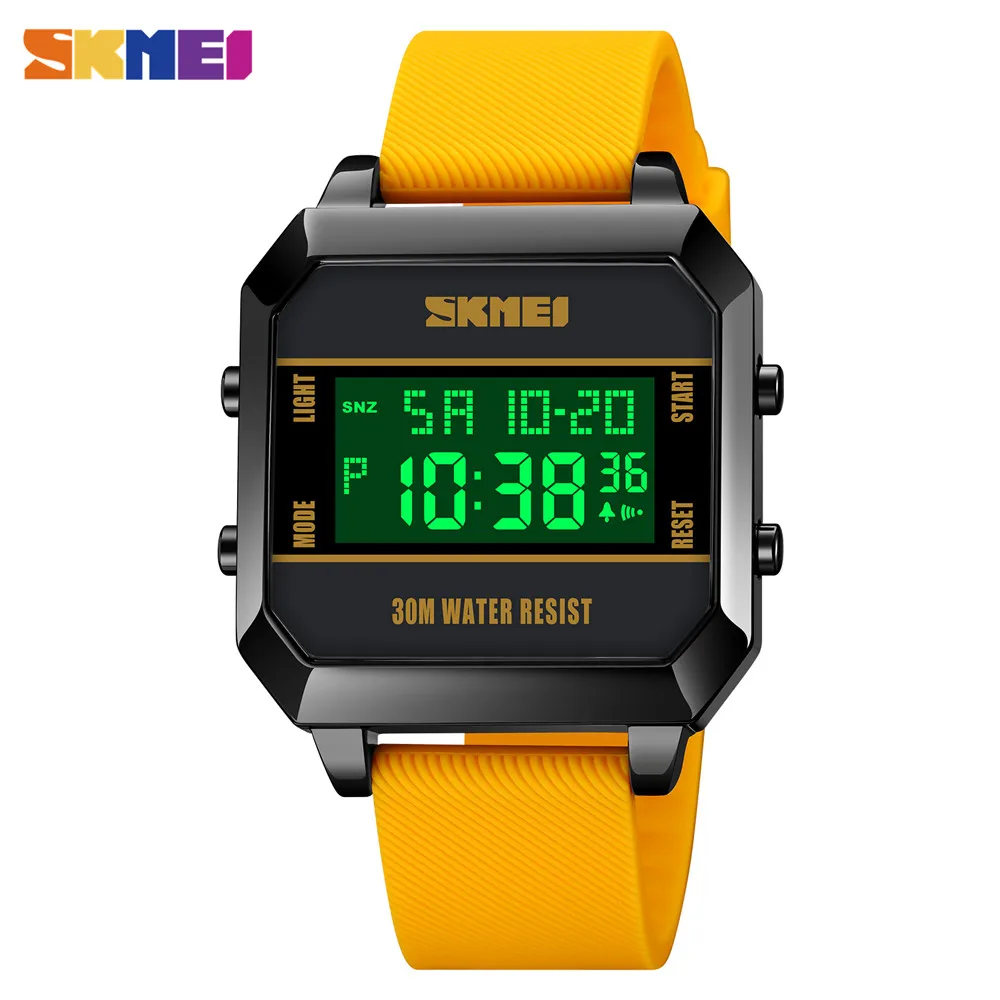 

2022 New Men's Digital Sport Watch, Big Number Easy To Read Waterproof Countdown Timer Male Wristwatches SKMEI 1848