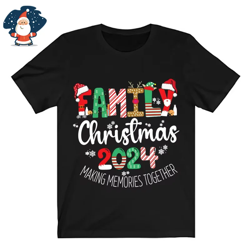 2024 3D Print Santa Claus T Shirt Christmas Trees Graphic Tee Shirts Women Y2k Fashion Short Sleeves Mens Clothing Cute T-shirts