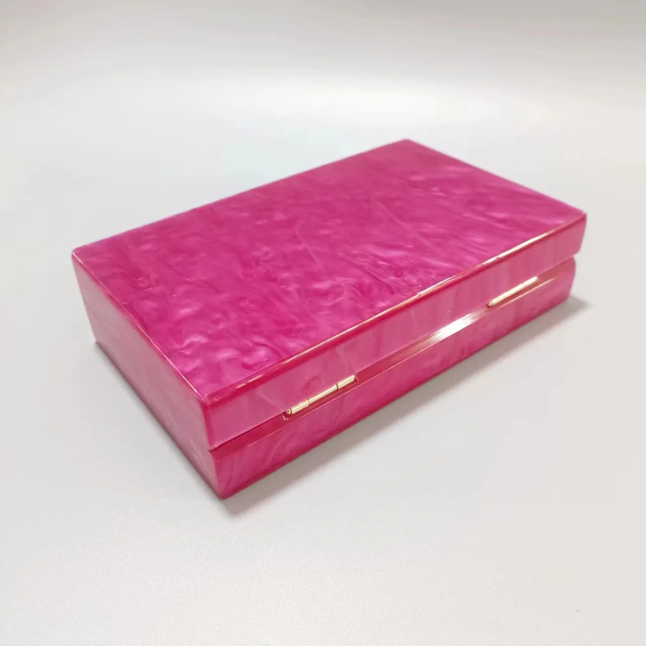 السيدات الوردي الأحمر الاكريليك حقيبة يد موضة الزفاف عشاء سلسلة حقيبة ساعي Bolsas De Mujer Bolso De Fiesta Bolso De Fiesta Mujer