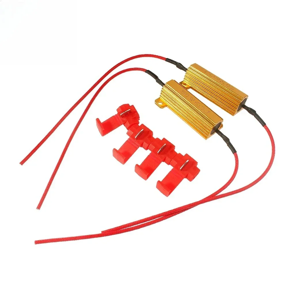 2 Set Aluminum Power Resistor 25W 50W Metal Shell Case Wirewound Resistor 12V 6R 8R Load Resistor 6 ohm 8 ohm