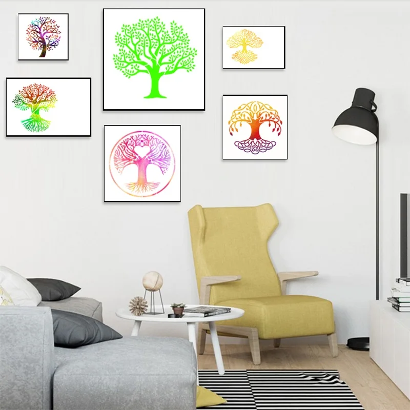 12pcs Tree Stencils Set for Painting on Wood