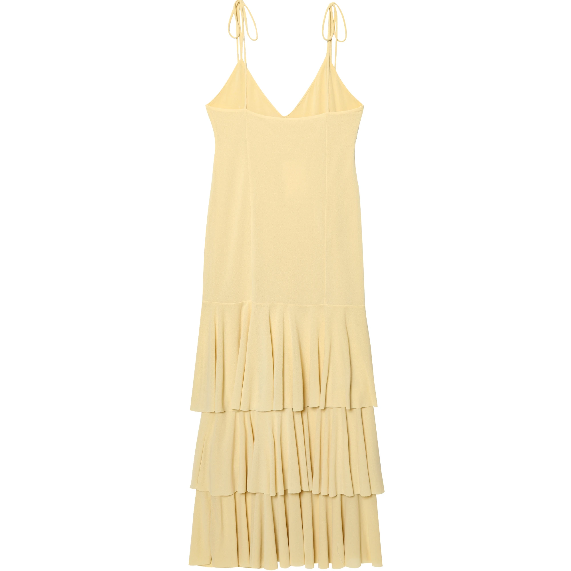 Vestido Midi Deco em Camadas Estiloso JNLEAOG, Vestido de Verão F com Estampa de Poá, Decote em V e Sem Mangas