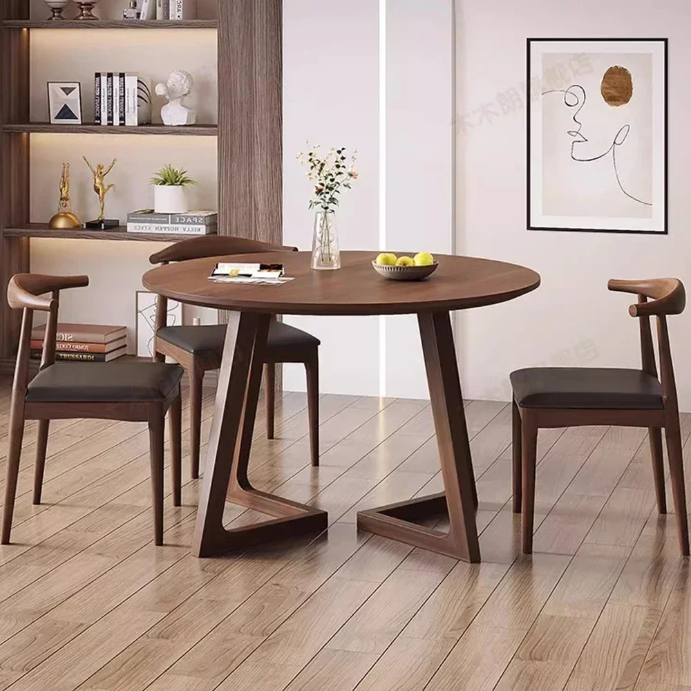 Small Modern Dining Table Space Saving Round Set 4 Chairs Dining Table Center Restaurant Muebles De Cocina Kitchen Furniture