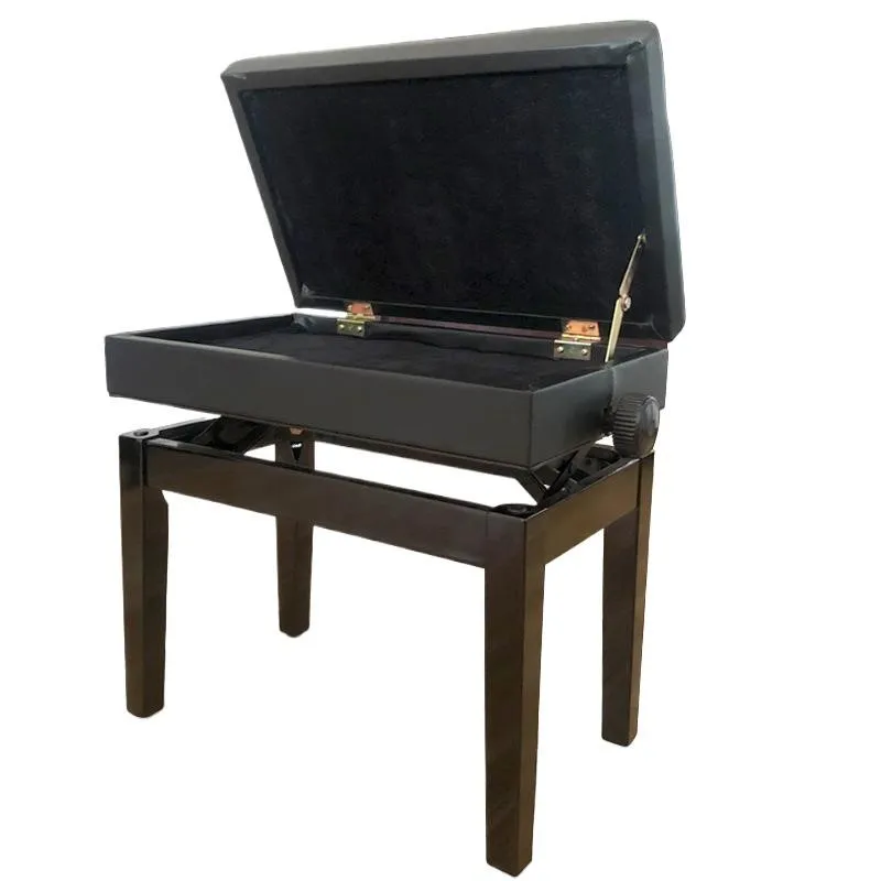 Single-person With Book Box Adjustable Solid Wood Piano Chair Musical Instrument Accessories Adjustable Piano Bench
