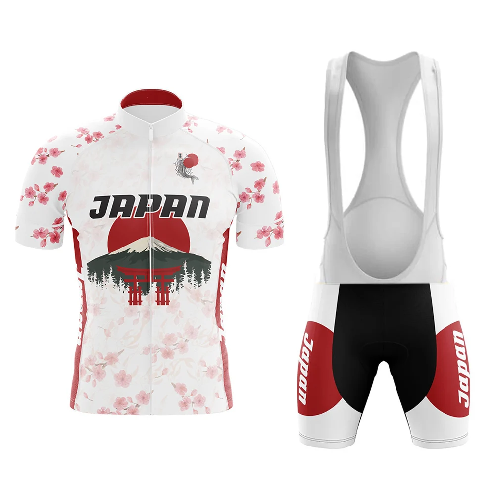 

Новый японский комплект велосипедного трикотажа, дышащий велосипедный трикотаж, шорты нагрудник, комплект для горного велосипеда, летняя мужская одежда для командного велосипеда по индивидуальному заказу