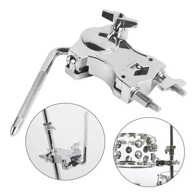 Tom Drum Mount Clamp Drum Stands And Hardware Zinc Alloy 360-Degree Rotating Drum Rack Tom Drum Bracket Multi-Functional Fits