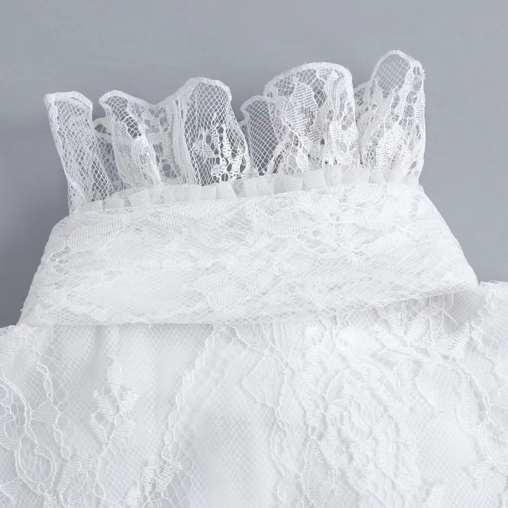 

Cameo Detachable Lace Fake Collar Solid Color Vintage Bow Lace Collar Elegant Retro Style Ruffled edge Collar Photo Props
