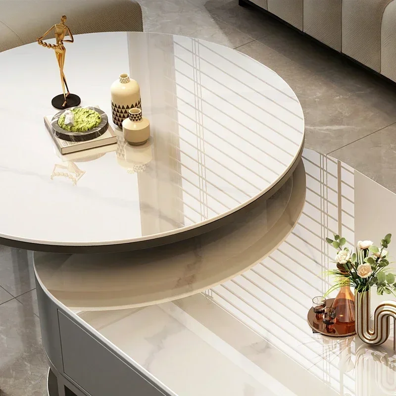 

Rock slab coffee table living room new tea table oval small apartment coffee table