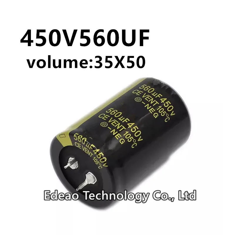 

2Pcs/lot 450V 560UF 450V560UF 560UF450V volume: 35x50 mm audio power amplifier inverter aluminum electrolytic capacitor