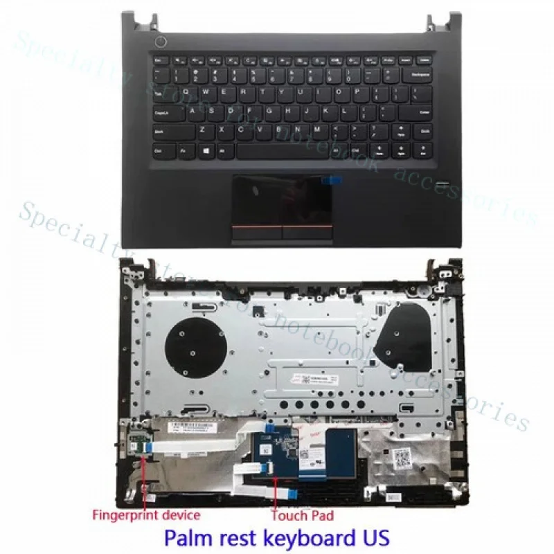 A + для Lenovo E42 E42-80 V510-14IKB клавиатура с упором для рук для ноутбука в сборе/черная крышка