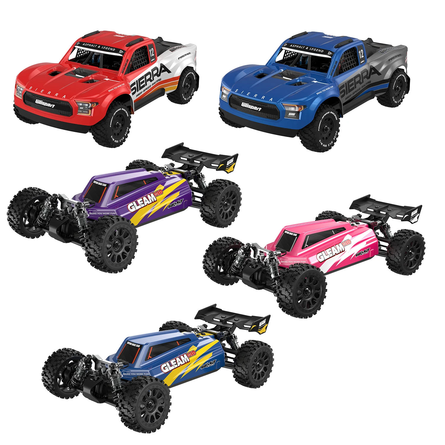 UDIRC 1/12 Scale UD1203 UD1204 Desert Off-Road Truck Brushless Short Course Truck Ultra Fast RC Car Built-in Gyro&Center Diff