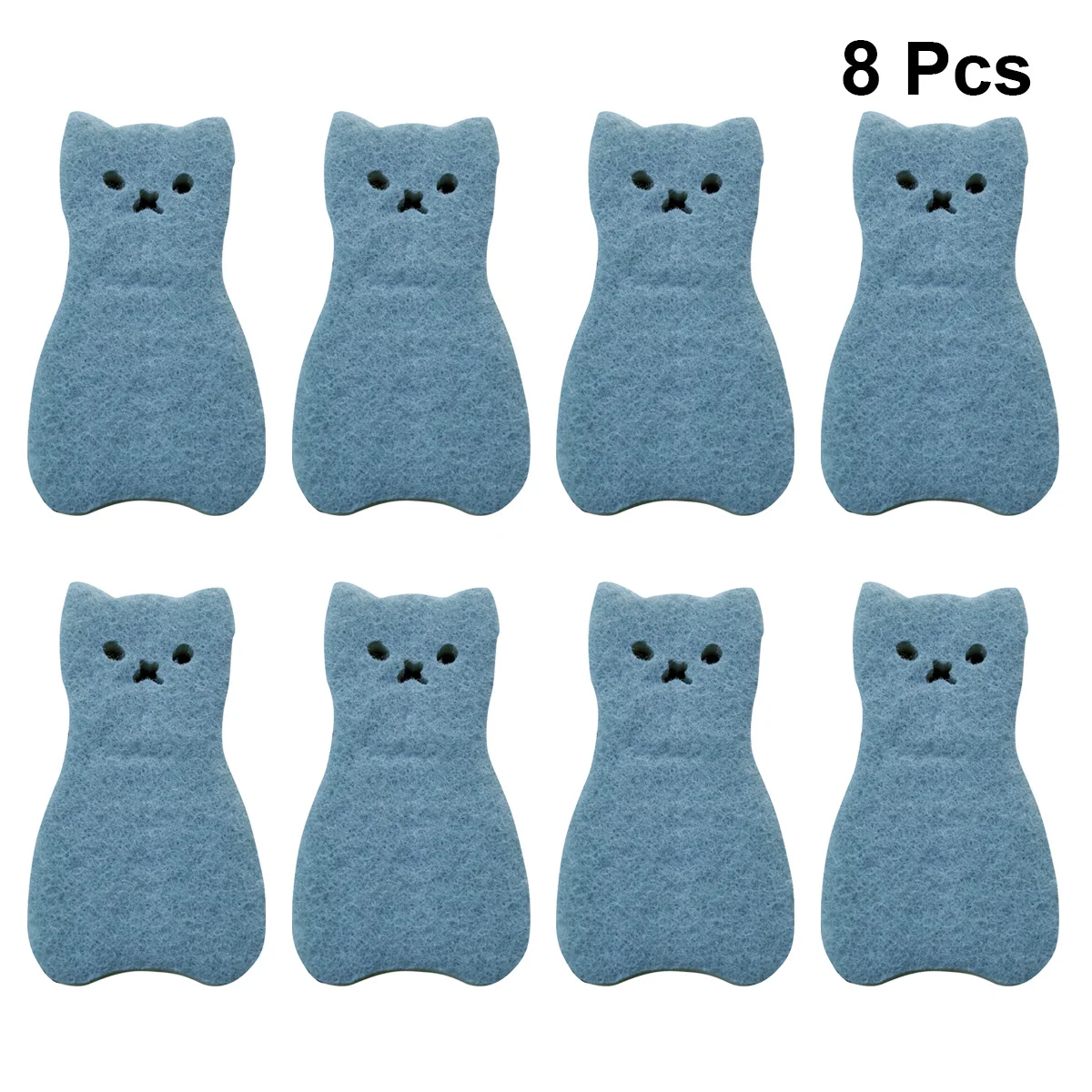 

8pcs Cat Shape Cleaning Thick 3-Layer Kitchen For Bowl Cup Pan Home Use Dish Sponge Cartoon Cleaning Sponge Mixed Color