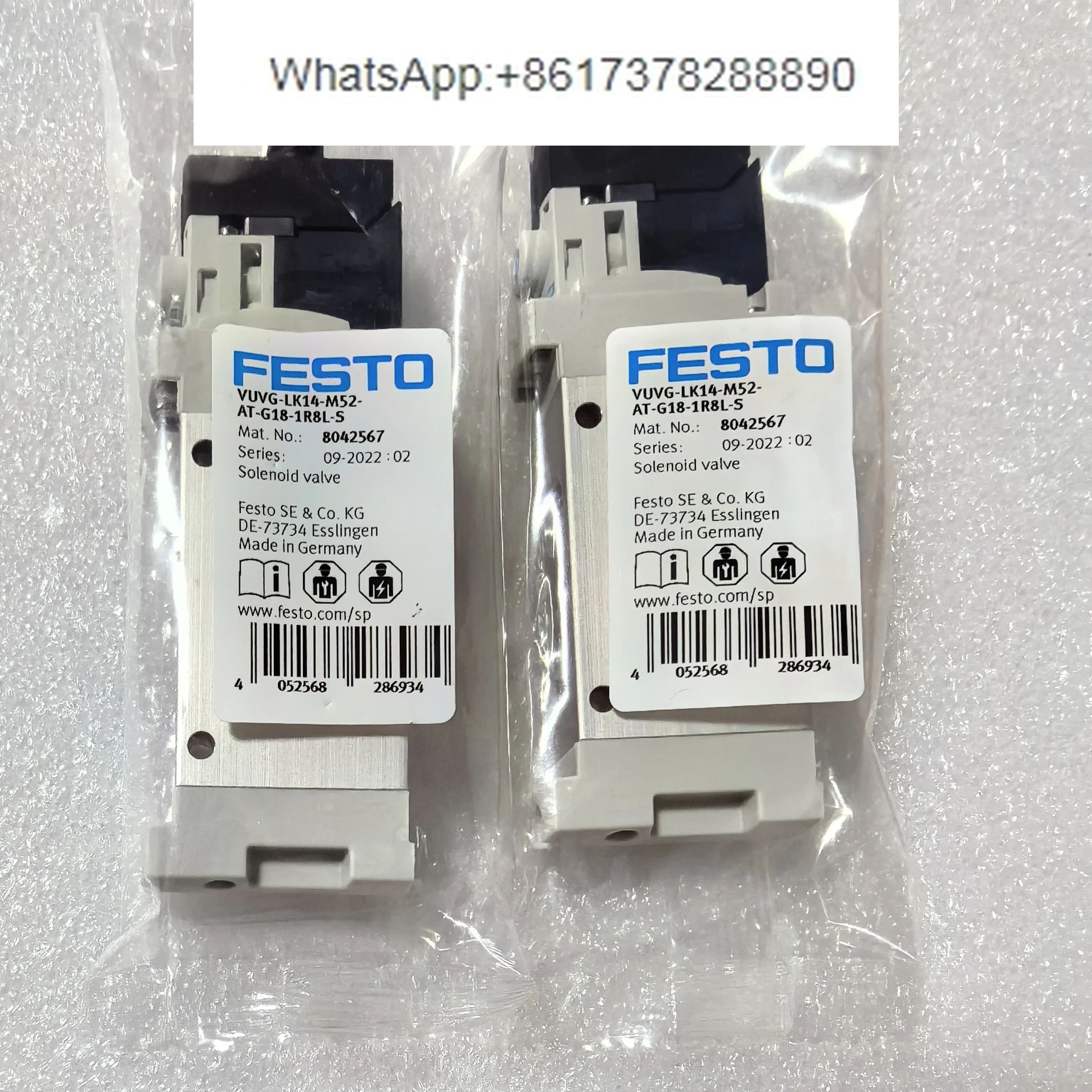 FESTO VUVG-LK14-M52-AT-G18-1R8L-S 8042566 8042567 8042568