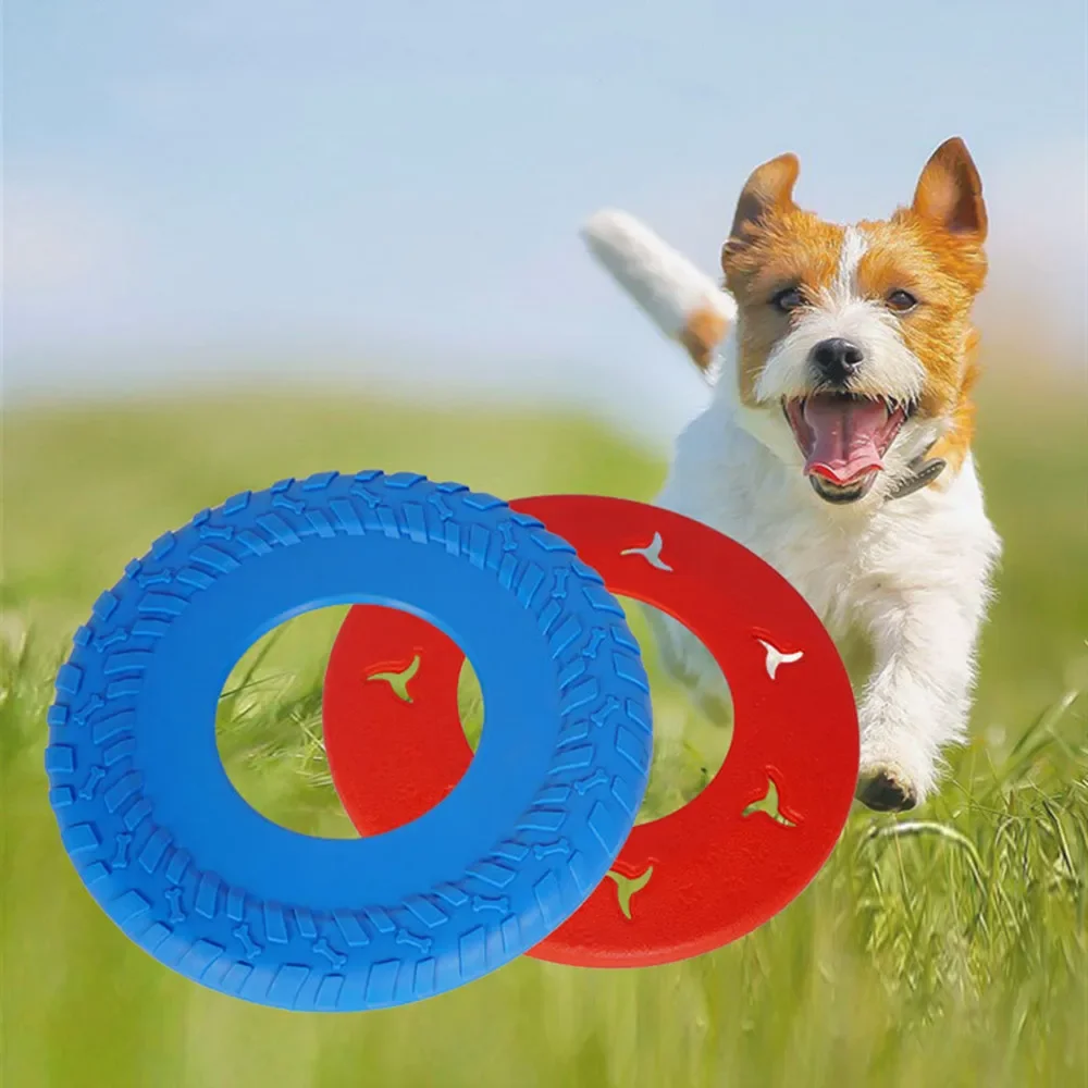 Funny Dog Toys Interactive Throwing Flying Disc Outdoor Training Toy Bite Resistant Puppy Chew Toys Pets Dogs Flying Saucer Game