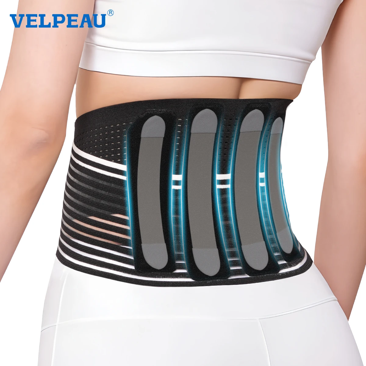 

Поясничный бандаж VELPEAU для облегчения боли в спине, при ишиасе и грыже межпозвоночного диска, дышащий и регулируемый поддерживающий пояс для мужчин и женщин