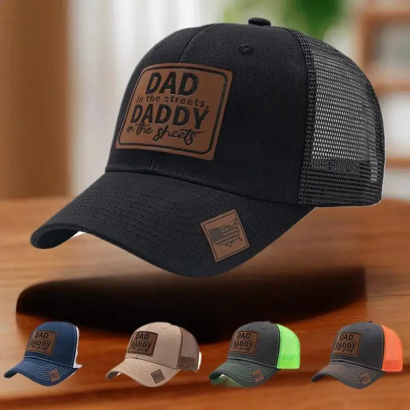（Summer6）Summer Mesh Baseball Cap Women Men DAD Letter Patch Snapback Hat Casual Breathable Unisex Street Hip Hop Trucker Caps