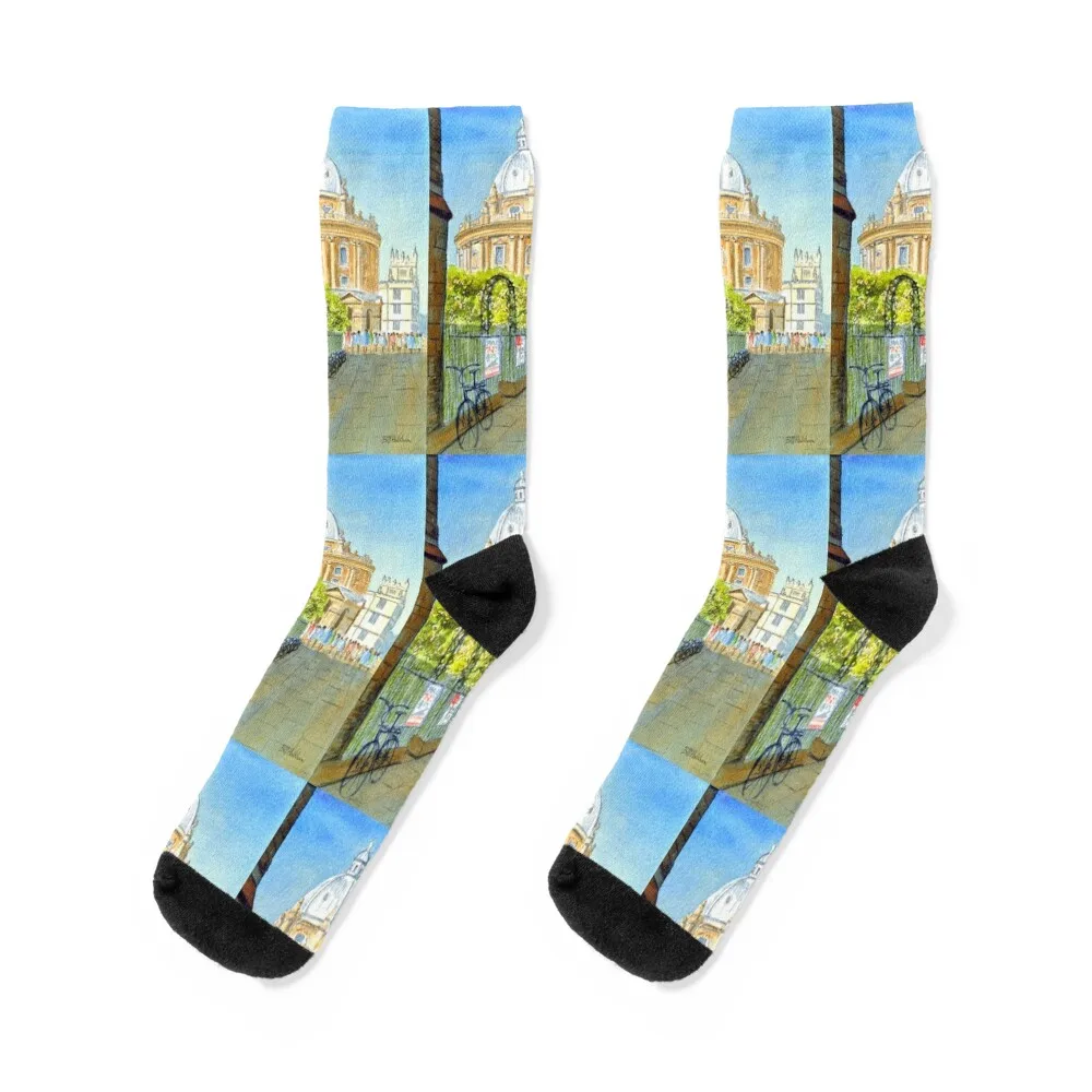 Radcliffe Camera Oxford University England Socks Crossfit Thermal man winter Argentina Socks Men Women's