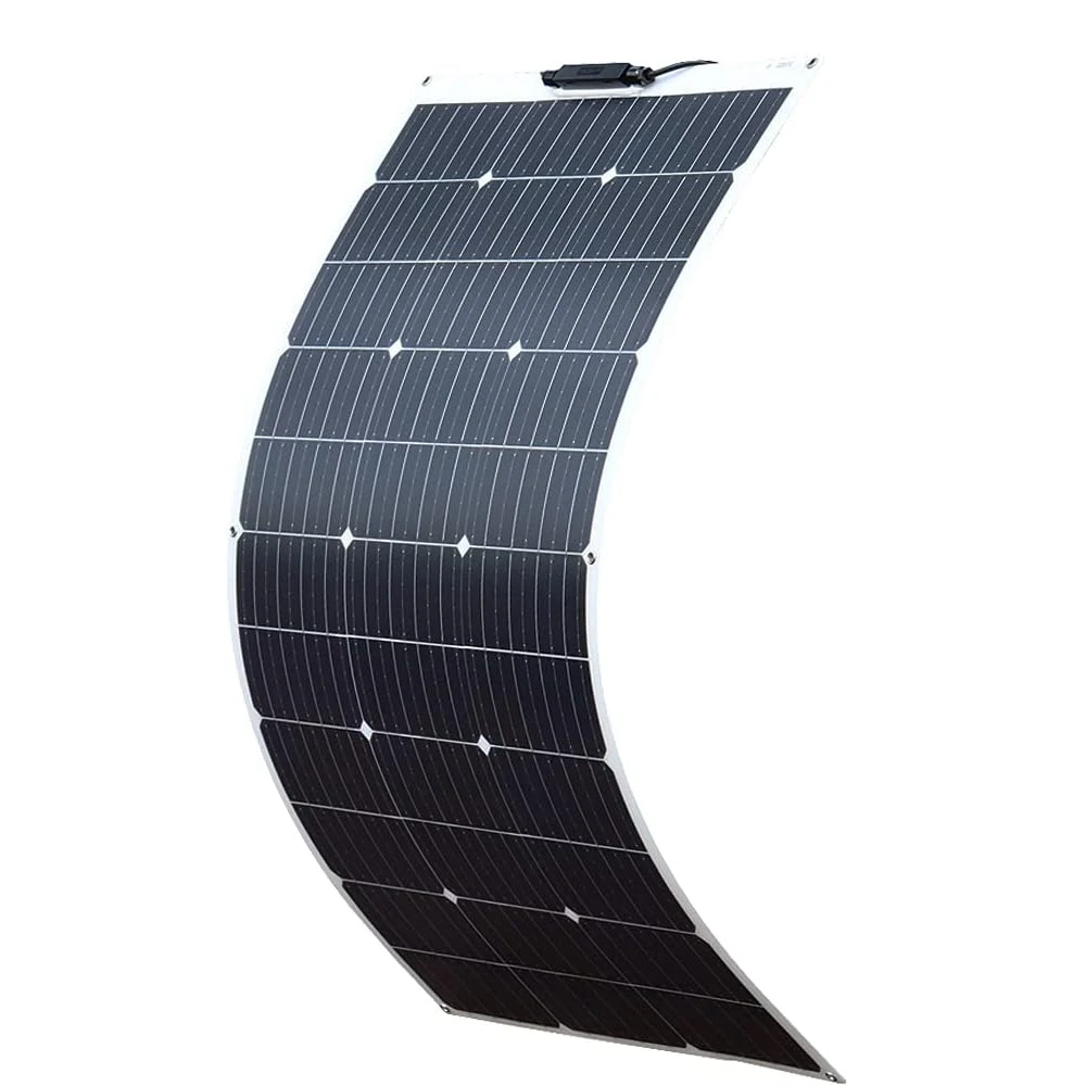 

XINPUGUANG Flexible Solar Panel 100W 19.8V Monocrystalline cell Lightweight for RV Boat Cabin Trailer 12V 100 Watt 200 Watt