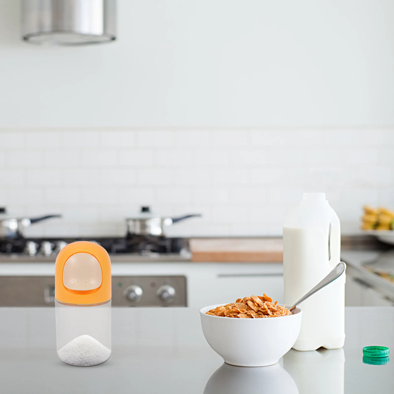 Glass Condiment Bottles Kitchen Salt Jars Small Transparent Design Easy Grasp Refillable Spice Jars Sugar Bottles