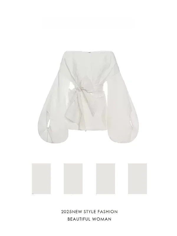 

Новинка! Женский модный топ с одним открытым плечом и приталенным силуэтом, осенняя коллекция.