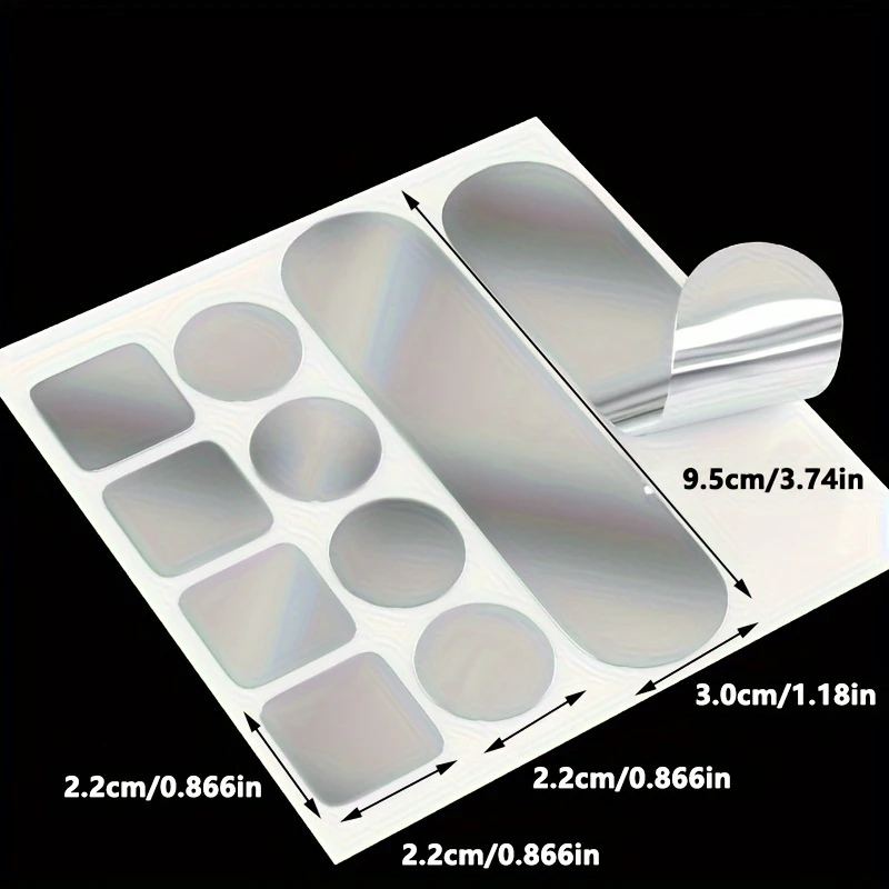 10/30Pcs Aluminum Foil Patch Waterproof Sticker Special Self-Adhesive Repair Sticker For Kitchen Pot Bowl Basin Bucket And Jar