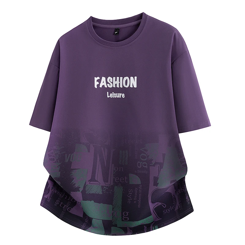 Men's Outdoor Fishing Casual Lightweight Breathable Loose Comfortable Printed T-shirt Fashionable Ice Silk Short Sleeved T-shirt