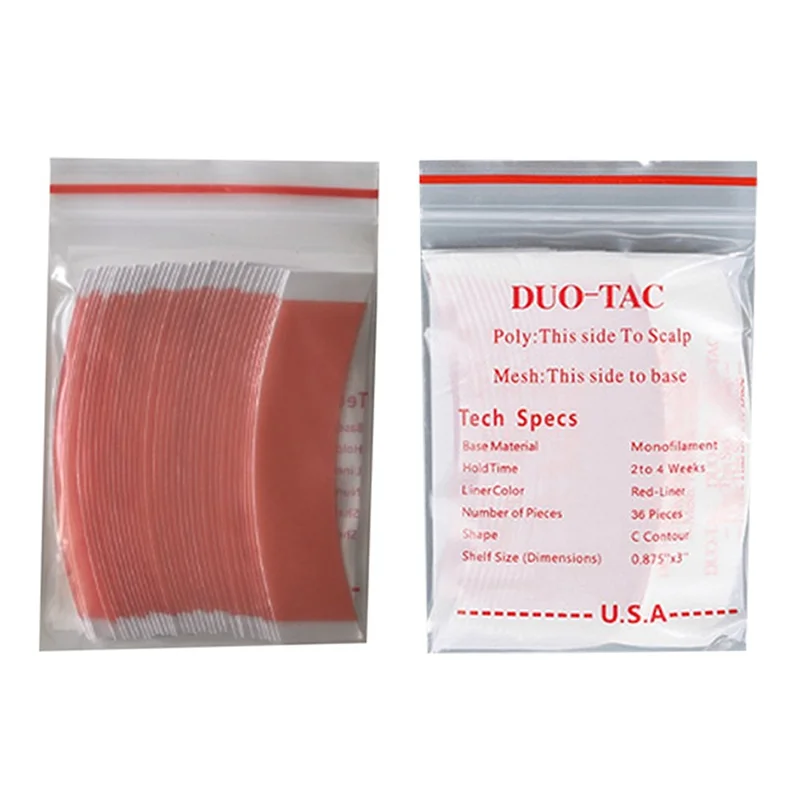 

144Pcs/Lot Duo Tac Lace Wig Sided Double Tape Super Strong Adhesive Hair System Extension Strips For Toupees/Lace Wig C