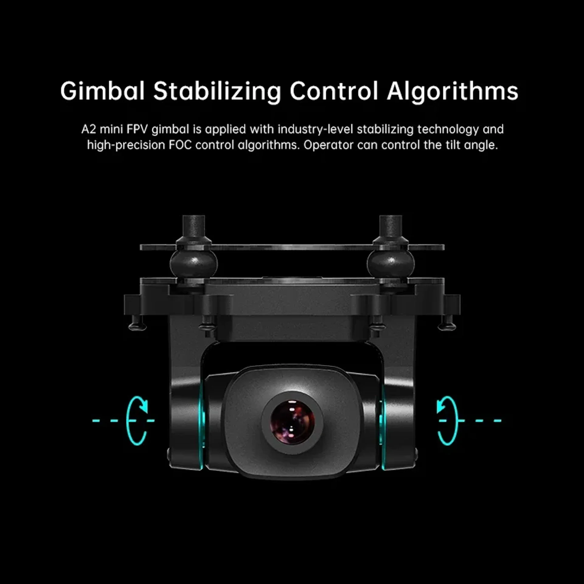 SIYI A2 Mini Single Axis FPV Gimbal 160° FOV 1080p Starlight IP67 Tilt Camera for FPV Drone Quadcopter RC Aerial Freestyle