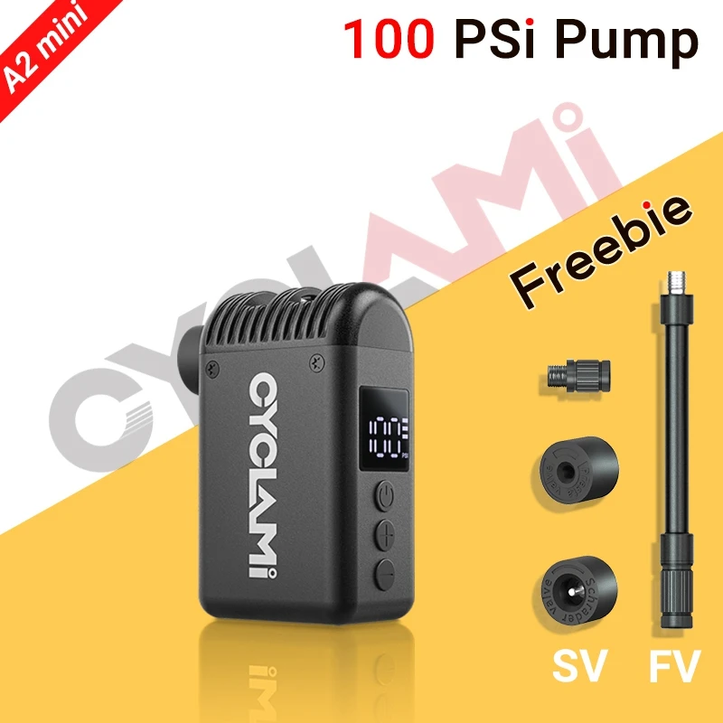 CYCLAMI Mini Portable Pocket Bike Electric Air Pump Schrader