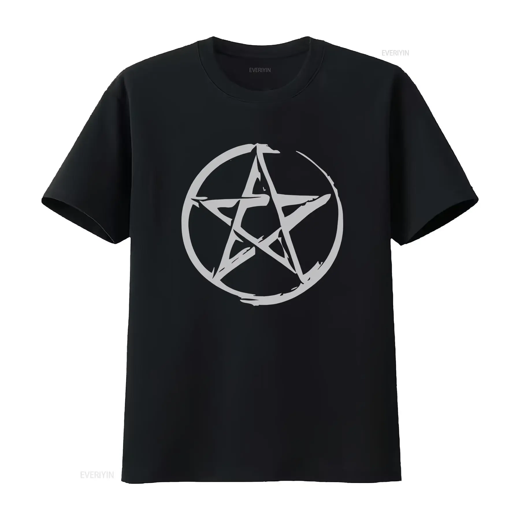 

Пентаграмма Викка Викканская языческая мужская футболка на Хэллоуин винтажная стираная модная повседневная дизайнерская одежда дышащая