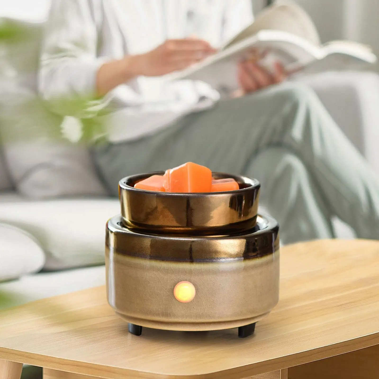 Electric Wax Melt Warmer Ceramic Scented Candle Warmer for Living Room Decor