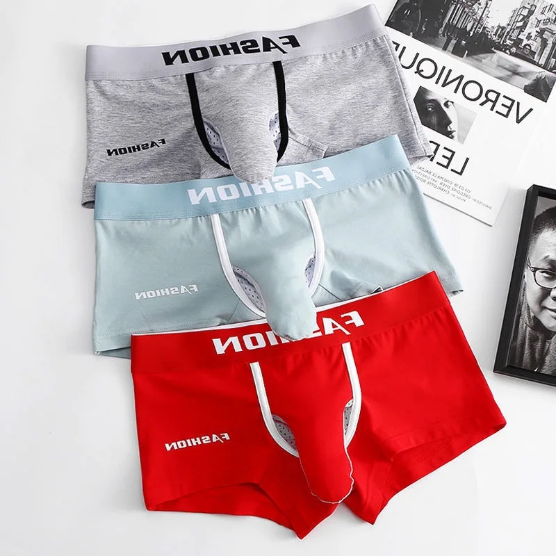 Fashion Mens Underwear Elephant Nose Big Penis Pouch Comfortable Boxer Shorts Panties Cotton Breathable Men\'s Underpants Undies