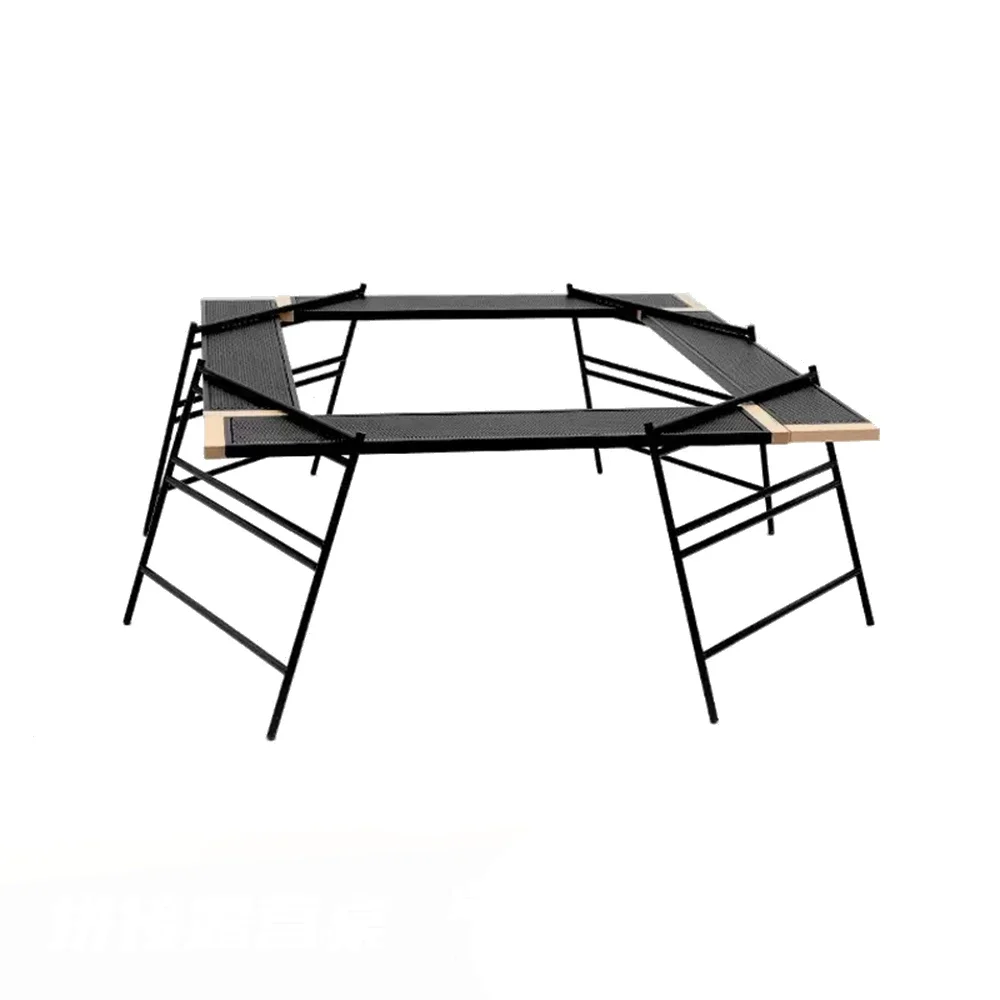 Camping Outdoor Portable Assemble Table Stable Lightweight Multifunctional Table for Camp Beach Backyard BBQ Party