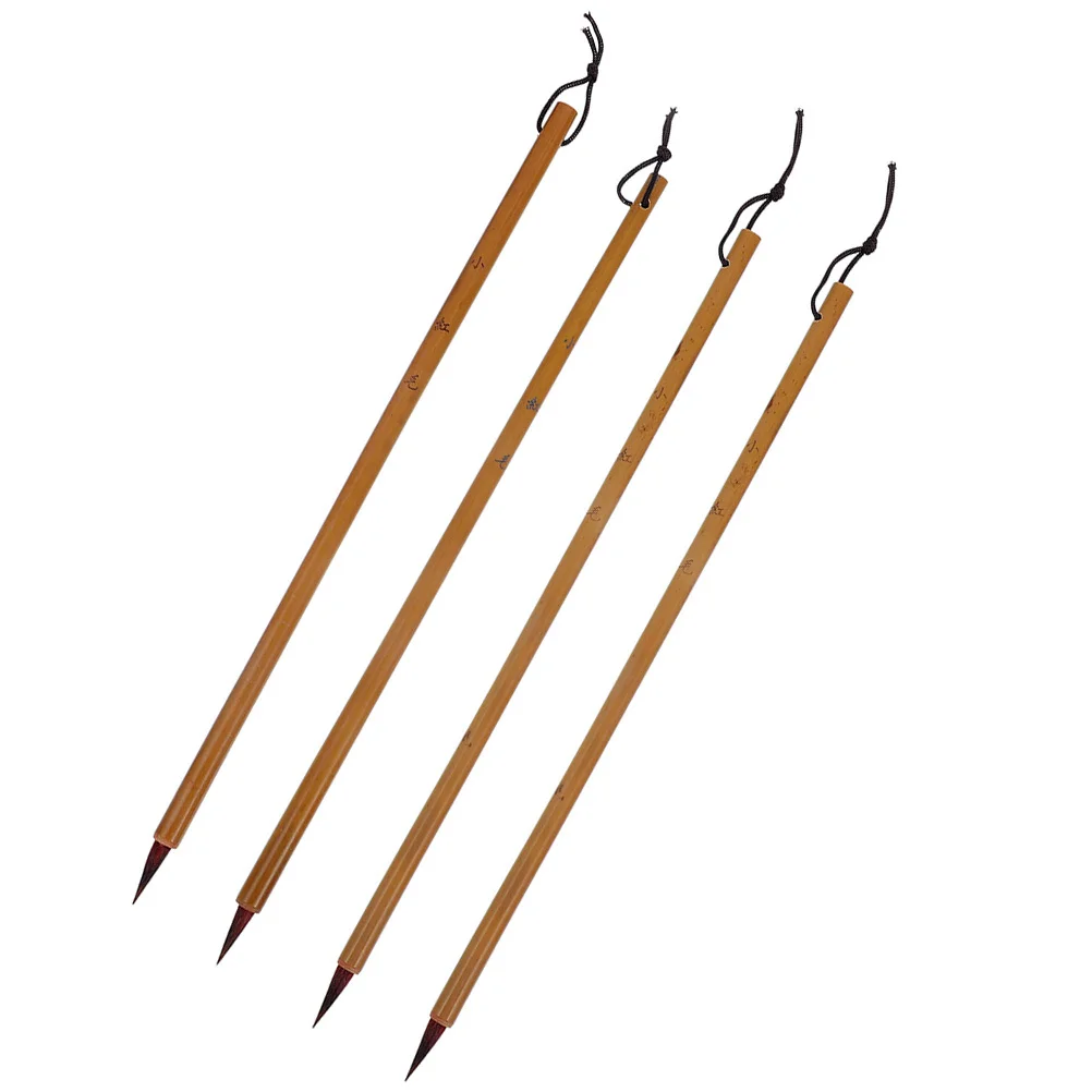 4 قطع من فرش الخط الصيني لوقت الخدمة الطويلة، أدوات رسم للكتابة مصقولة ناعمة، هدية محمولة خفيفة الوزن #5