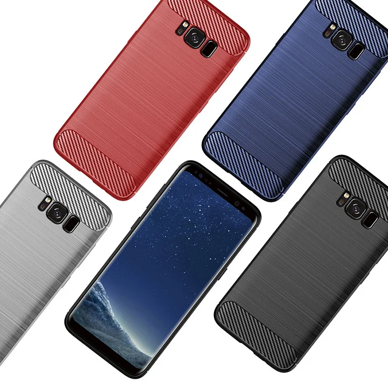 Case For Samsung Galaxy S8 Case Silicone TPU Bumper Carbon for S Light Luxury Cover for Samsung Galaxy S8 Lite G9500 G950F Funda