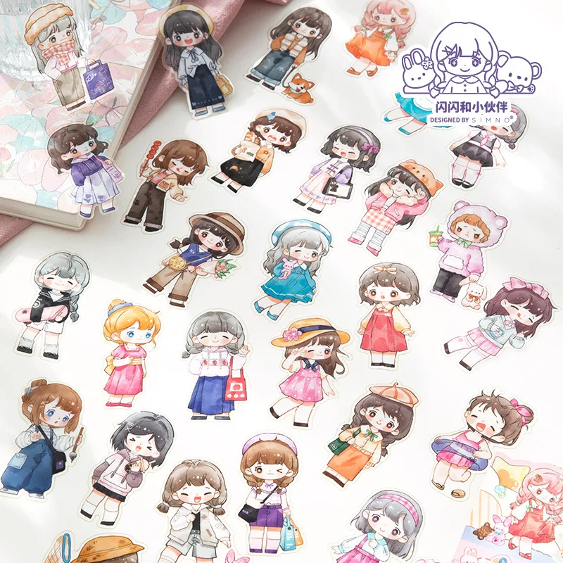 30pcs/1lot Kawaii Stationery Stickers Sparkling little world  Diary Decorative Mobile Stickers Scrapbooking DIY Craft Stickers