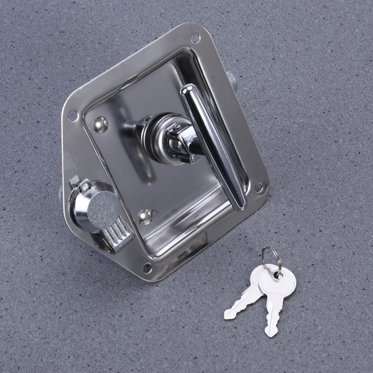 

Stainless Steel Folding T-Handle Latch Lock For 1.2-2 Inch Doors Heavy Duty Cam Lock Replacement Truck Trailer Toolbox Box