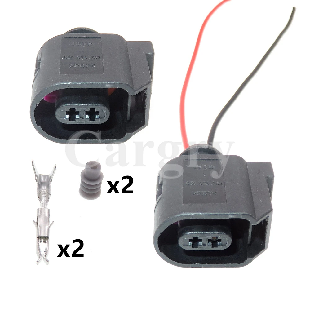 1 Set 2P Auto ABS Sensor Wire Cable Socket for VW Audi 6E0 973 702 AC Assembly Car Antilock Braking System Waterproof Connector