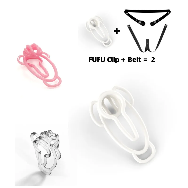 3.0 FUFU Clip Male Chastity Device BDSM Sissy Mimic Female Bottom Binding Penis Lock Abstinence Anti Cheating Adult Sex Shop 정조대